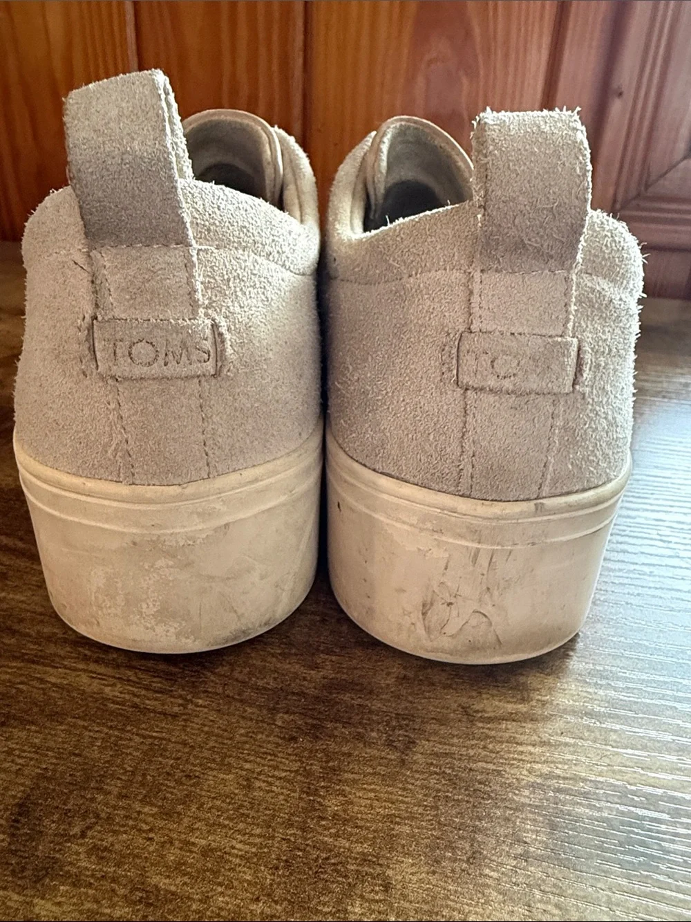 Toms Women's 8.5 Slip-On Platform Sneakers in Off-White